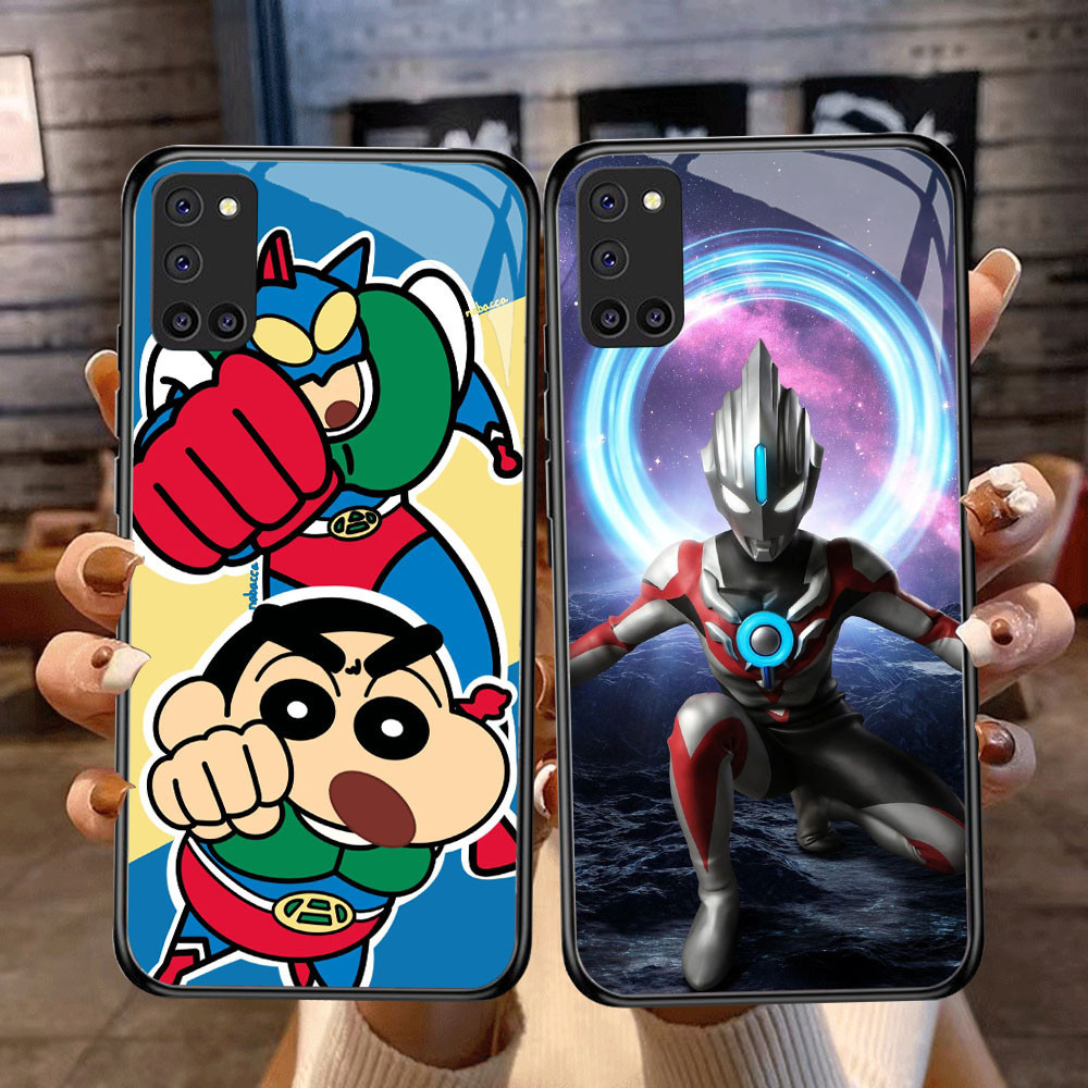 DF-106 Ultraman TPU HD Glass Casing untuk OPPO A92 A72 A94 A52 F19 Reno 5 5F Lite Pro
