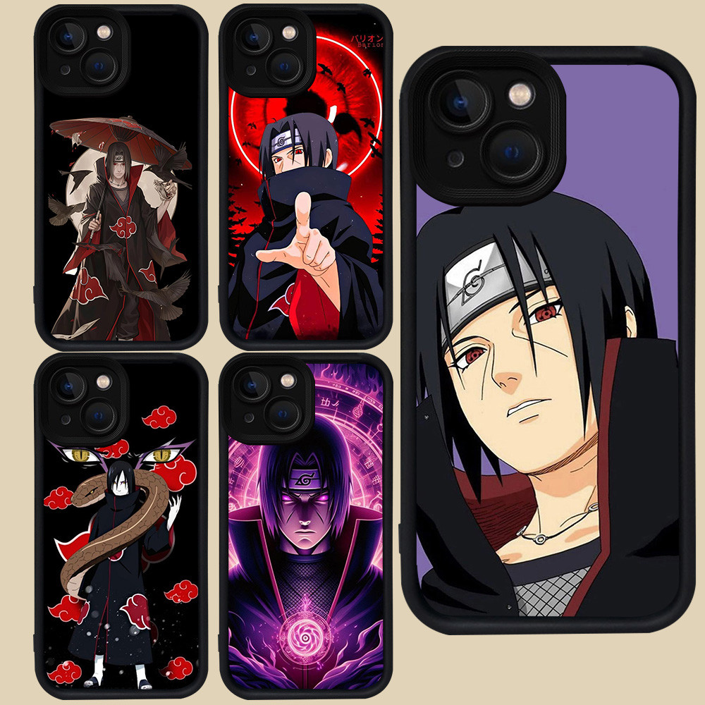 Hitam Casing untuk iPhone 13 7 6s 8 14 6 Pro Max Plus R61 Itachi Uchiha