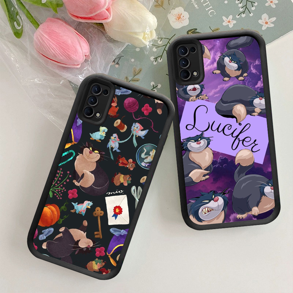 NB-26 Gato Lucifer Shockproof Casing untuk OPPO Reno 4 5 6 Find X3 Lite Realme C65 Narzo N53 N63