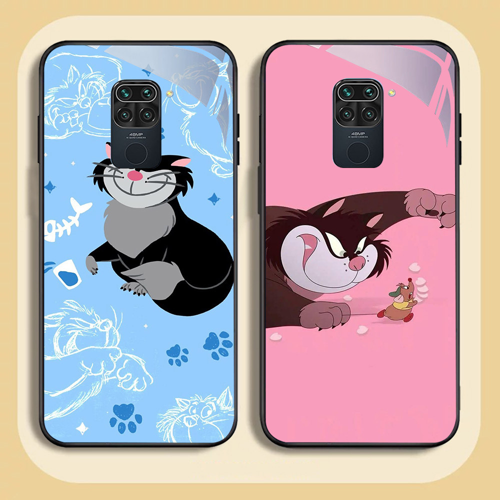 NC-33 Gato Lucifer Kaca Glass Case Untuk Xiaomi Redmi Note9 9S Poco M2 X3 NFC Pro