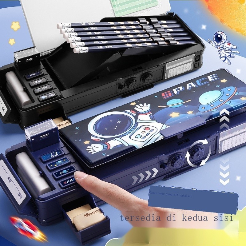 

Y Kotak Pensil Multifungsi Kaba Bear Anak Laki-laki dan Perempuan, Kotak Pensil Kunci Kode Anak, Ko