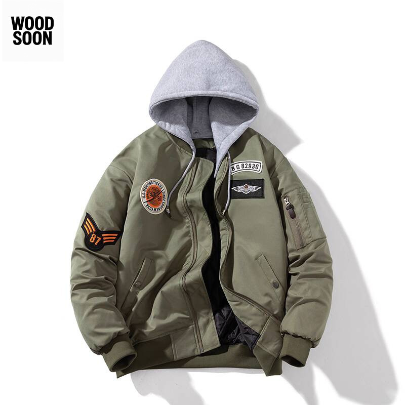 Bomber MA-1 Amerika Semi Gugur Musim Dingin Merek Trendy Gaya Seragam Sekolah Militer Jaket Baseball