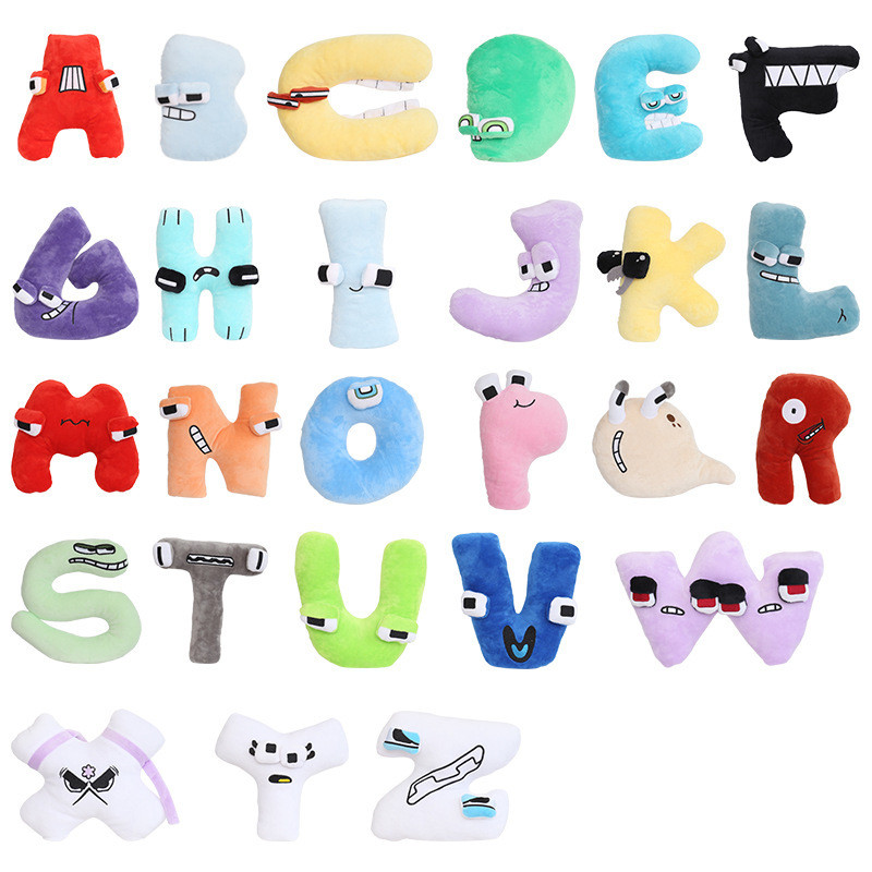 Boneka Terbaru Mainan Plush Alphabet Lore Huruf Inggris Import