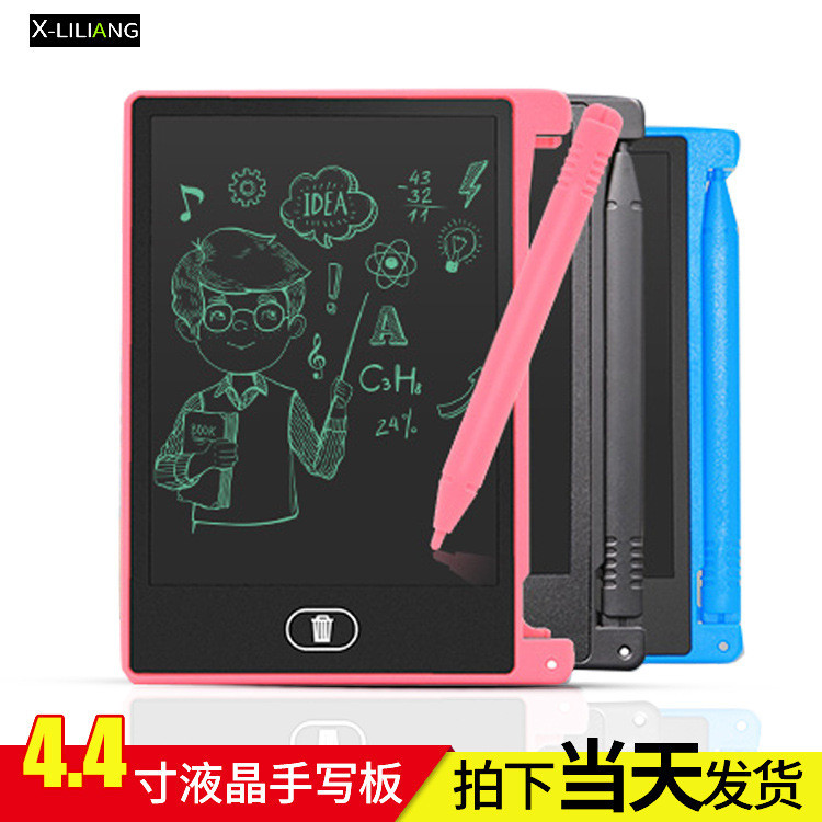 Papan Tulis LCD Elektronik Lukisan Anak  4.4 inci neotral Inggris tulisan tangan LCD portable mini a