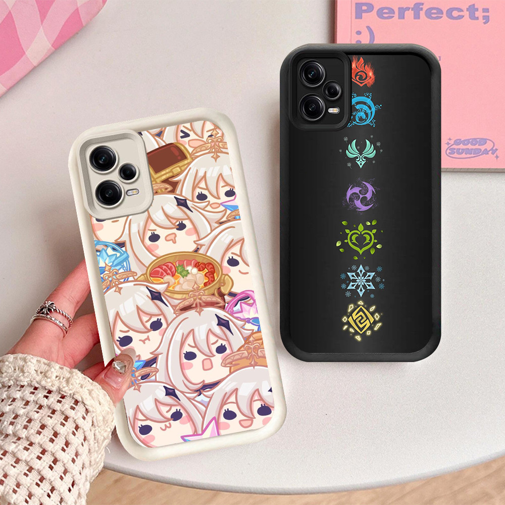 NA-34 Genshin Impact Shockproof Casing untuk Xiaomi Redmi Note Turbo 3 12 POCO X5 F5 F6