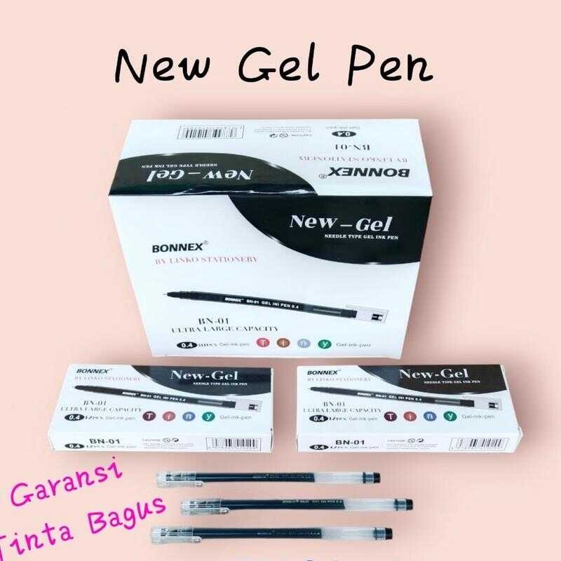 

[1 PACK] PROMO PULPEN BONNEX ZUIXUA LINKO ISI 12pcs-PULPEN GEL NEW JELL 0.4mm