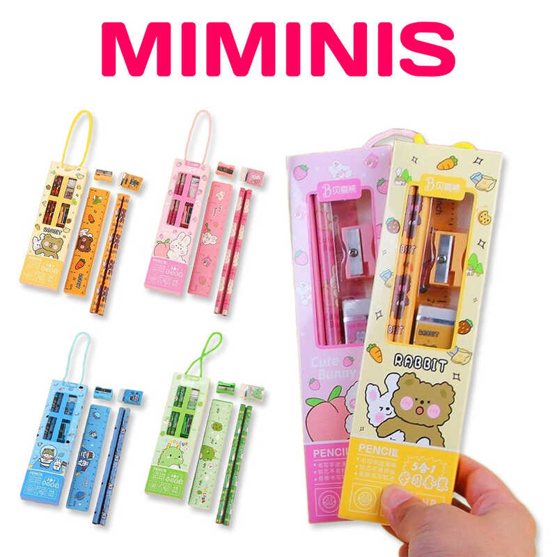 

Minimis - SET ALAT TULIS SEKOLAH 5 IN 1 H641 SET ALAT TULIS MOTIF KARAKTER LUCU PENSIL SERUTAN PENGHAPUS SET ALAT TULIS ISI 5PCS