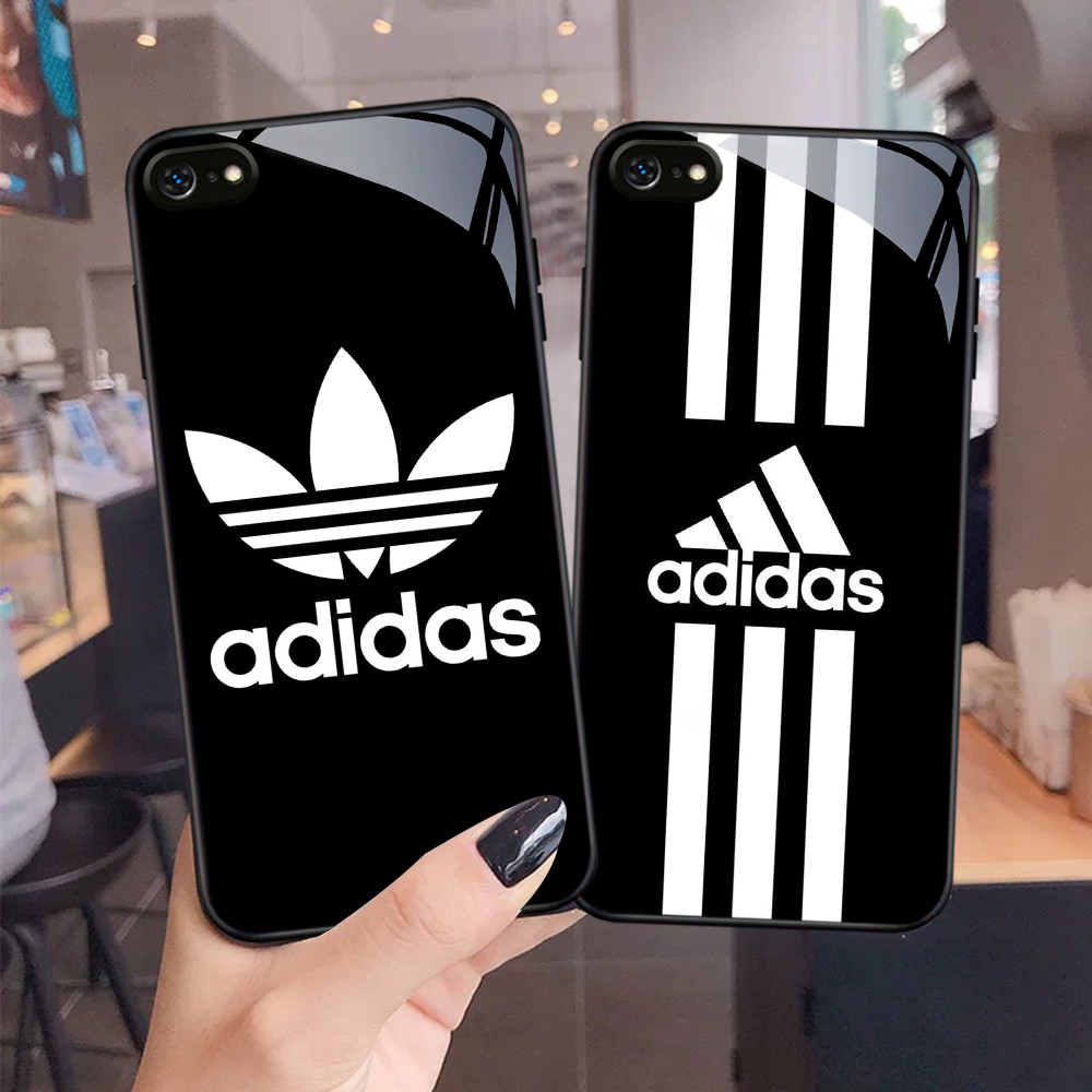 NC-1 A-adidas Kaca Glass Case untuk iPhone 6 6S 7 8 Plus SE X XS XR Max