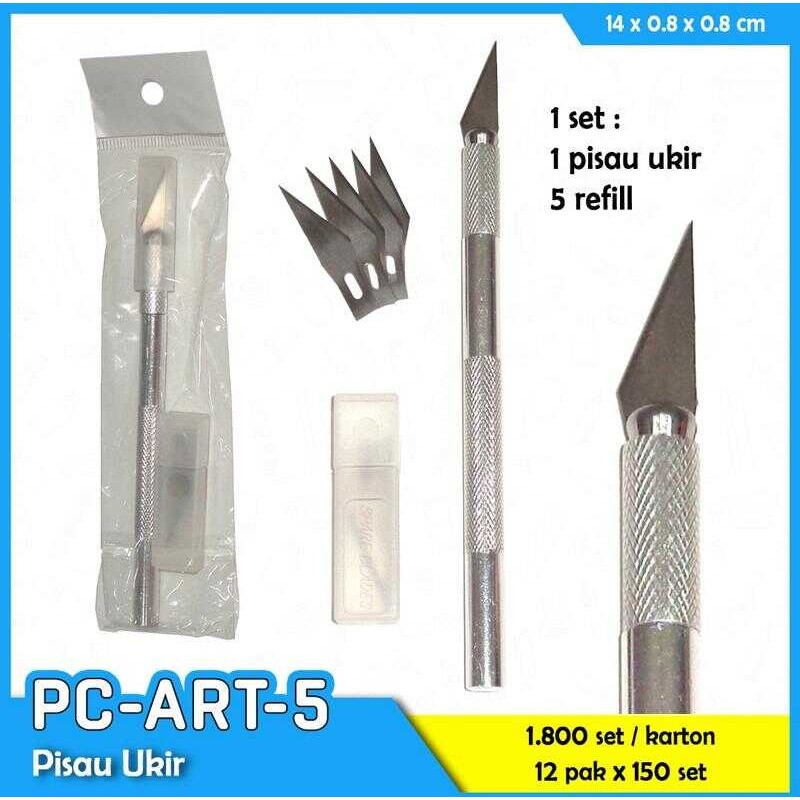 

Ukir Pisau Cutter engrave cutter cutting stiker ( 1 gagang dan 6 mata pisau )