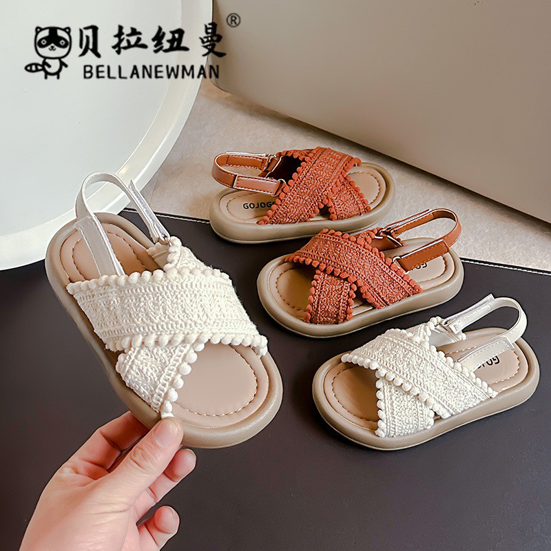Sandal Anak Perempuan Rajut Sol Lembut