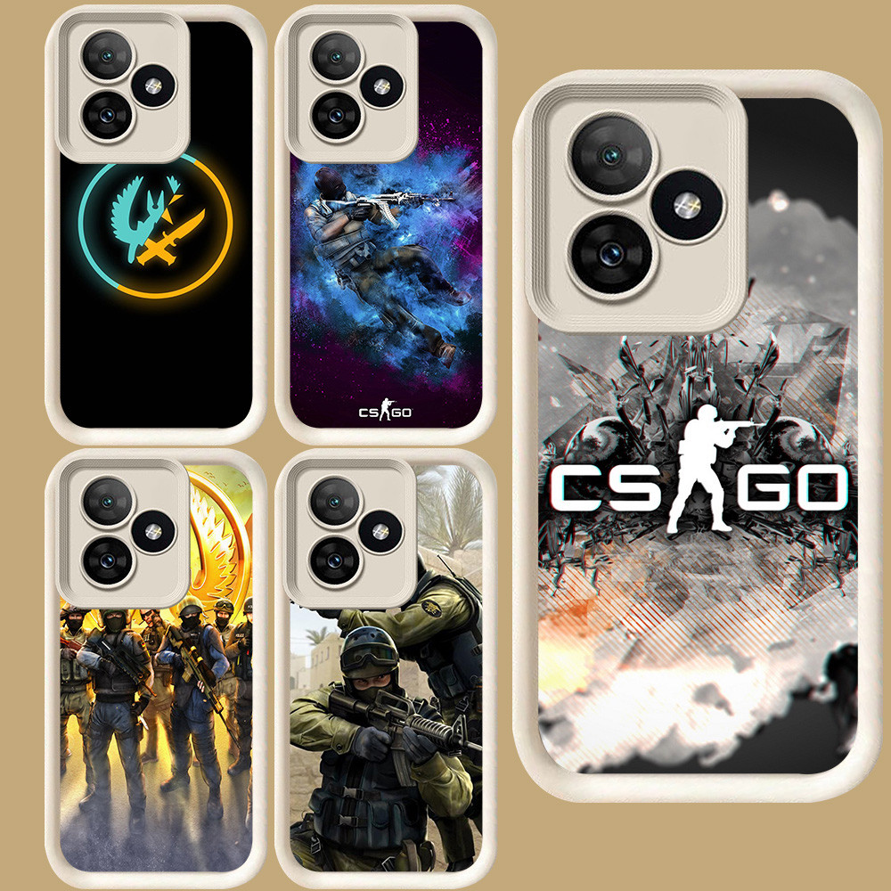 R120 CSGO Casing untuk Realme C31 C67 C35 C55 Note 50 C51 Narzo 50A C53 C63 C61 GT 6 C33 60 Prime 5G