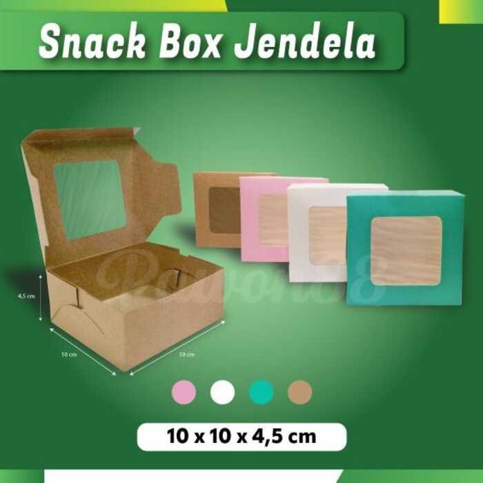 

Kotak Snack Box Dus Katering Catering JENDELA - 10x10x5 cm ( XS)