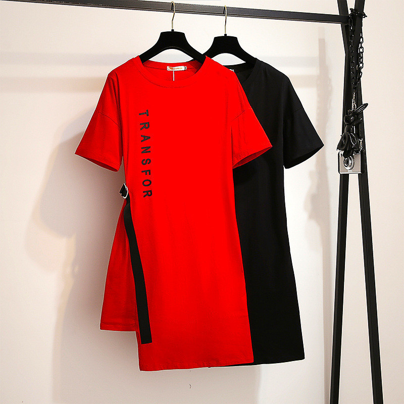 Pakaian besar wanita kakak gemuk mm2023 musim panas 300kg versi Korea yang menggosok gaun longgar da