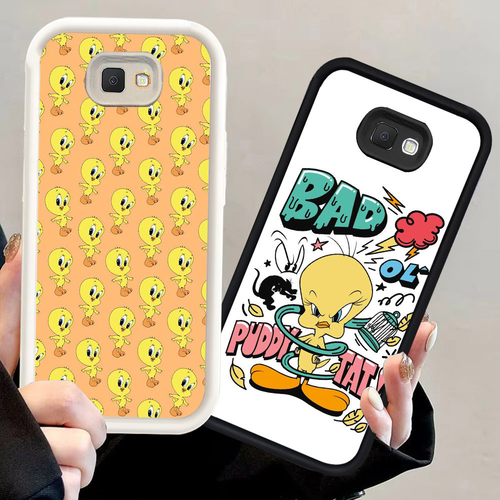 N43 Tweety Silikon hitam putih Casing untuk Samsung J7 J2 J4 J6 Prime Plus Pro Case