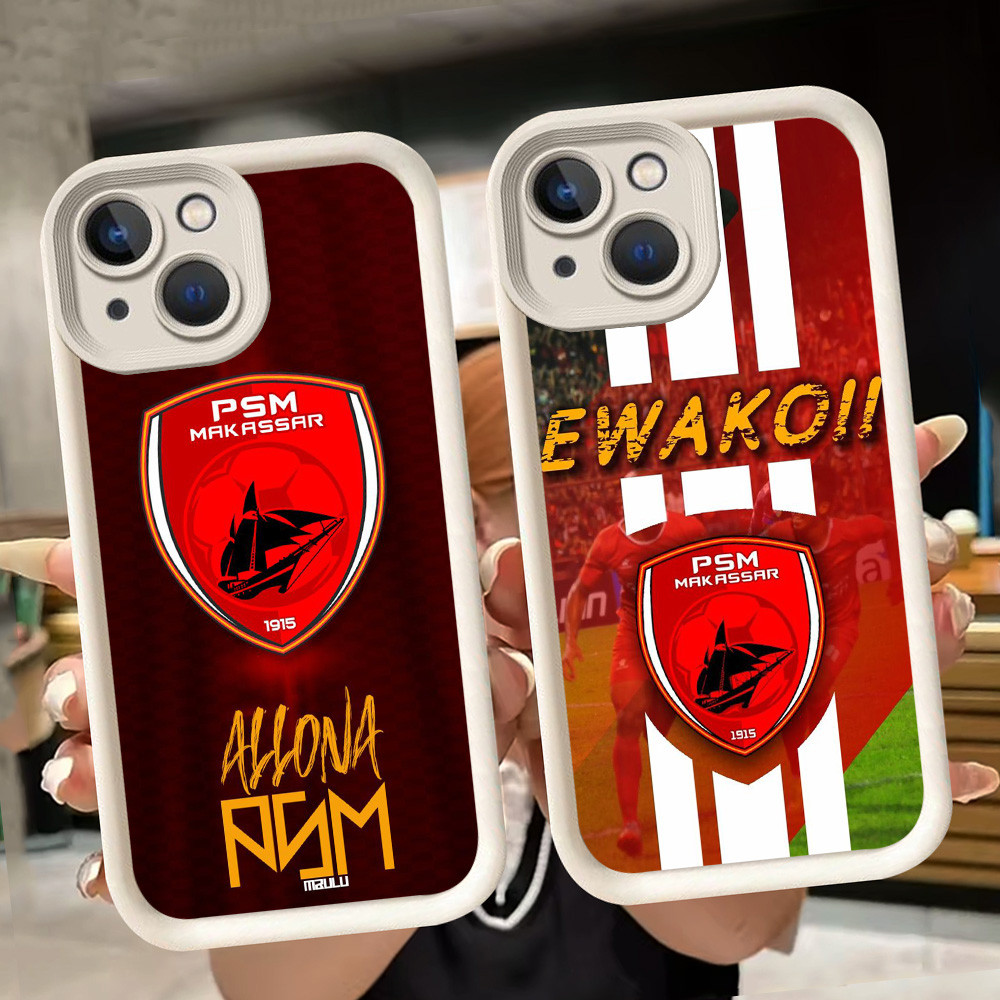 lembut Casing untuk iPhone 7 14 8 6 13 6s Pro Max Plus Putih Q112 PSM Makassar