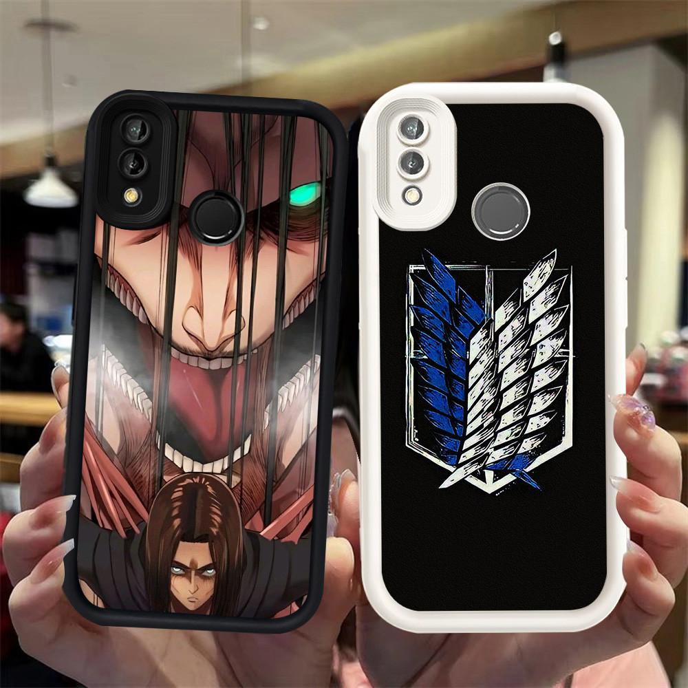 N20 Attack on Titan Silikon hitam putih Casing untuk VIVO Y93 V9 Y91 Y95 Y91C Case
