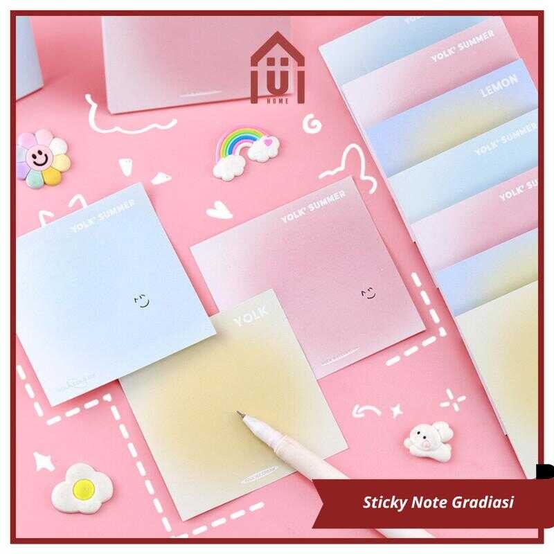 

UNISO - NOTE GRADIASI STICKY NOTES MEMOPAD PERSEGI MOTIF UNIK SERBAGUNA KERTAS MEMO TEMPEL KARAKTER LUCU