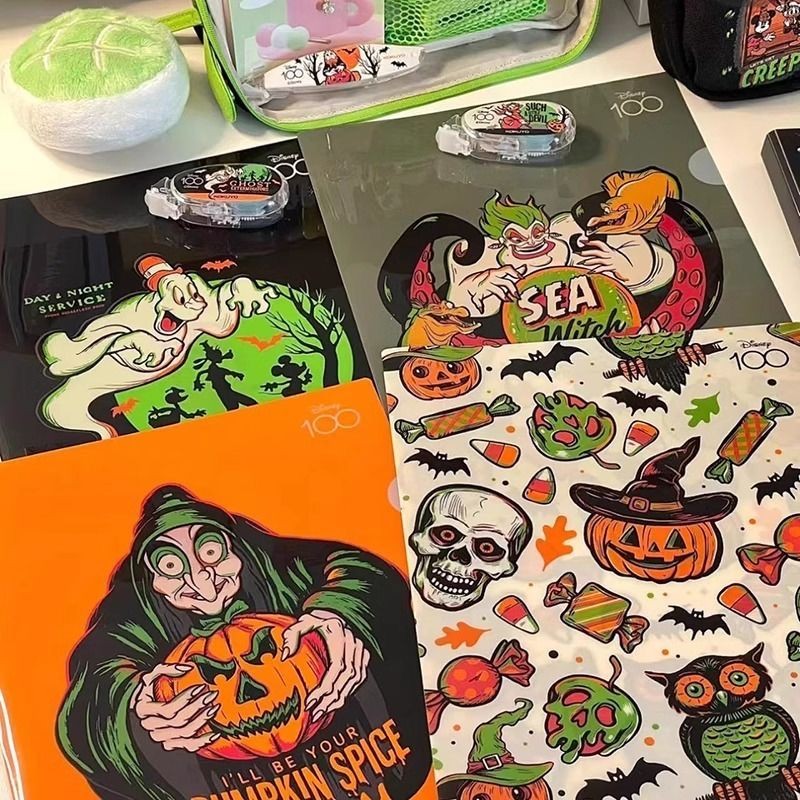

Tas informasi kokuyo KOKUYO Jepang Disney terbatas karnaval Halloween berbentuk L folder file tungg