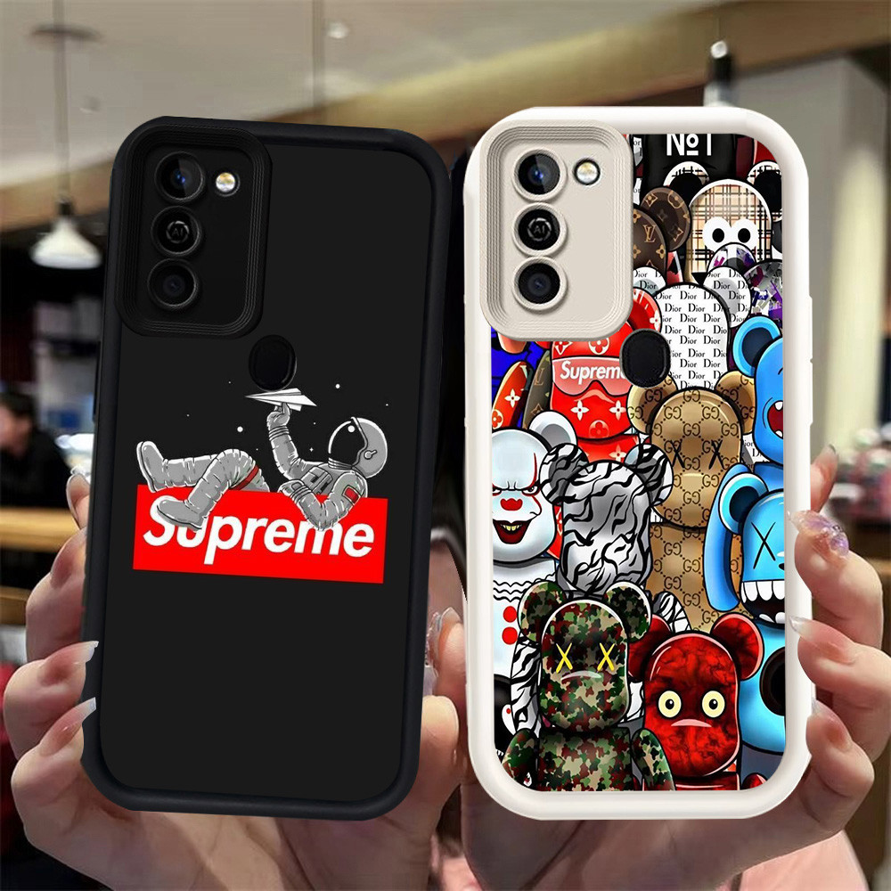 N103 SUP Silikon hitam putih Casing untuk Samsung A02 A11 M02S A21S A03S M02 A03 Core A02S A20S Case