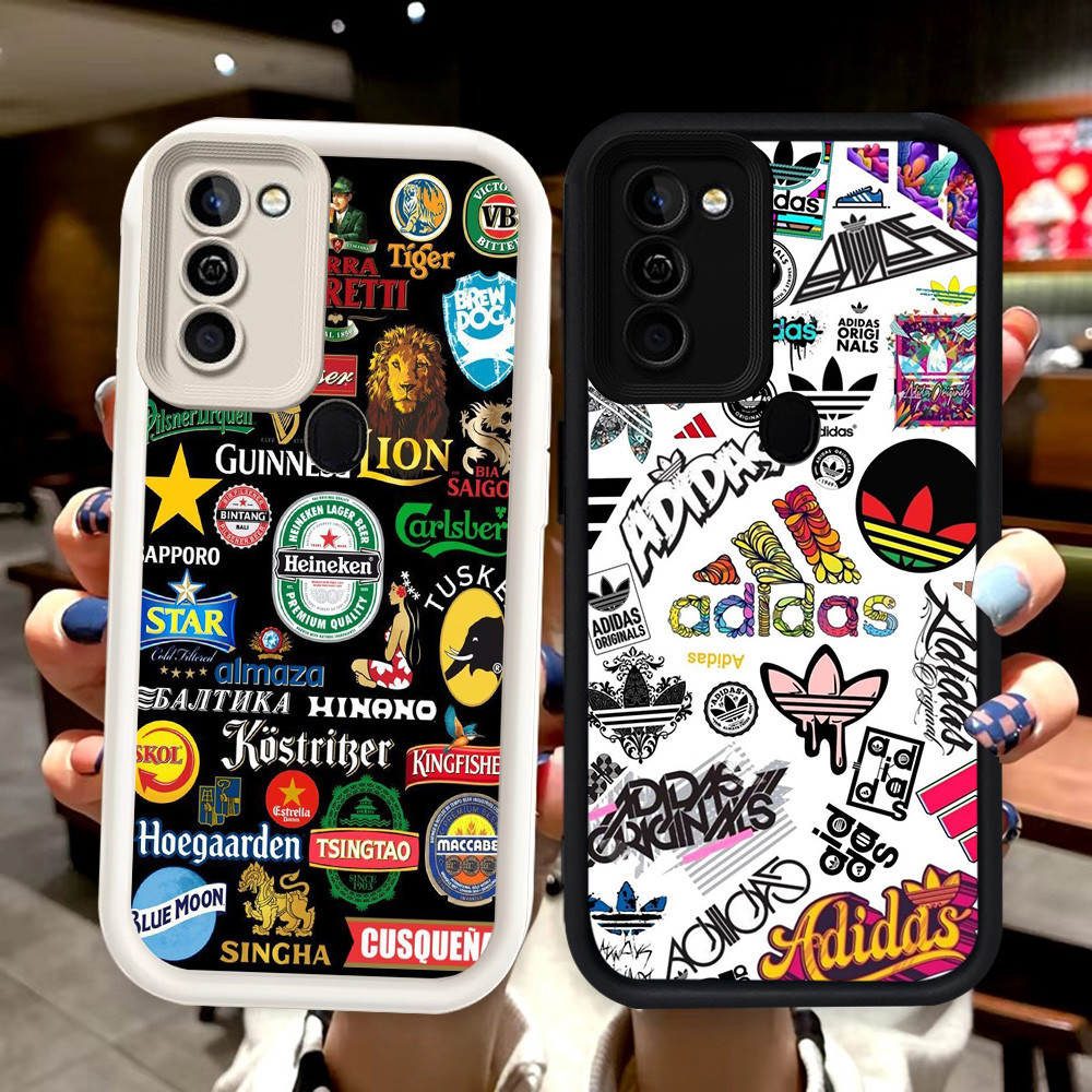 N30 Fashion Silikon hitam putih Casing untuk Samsung A02 A11 M02S A21S A03S M02 A03 Core A02S A20S C