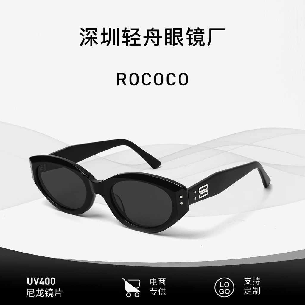 Kacamata Kacamata GM ROCOCO Acetate Light Boat Glasses Factory Cat Eye Nylon Lens Sunglasses UV400 G