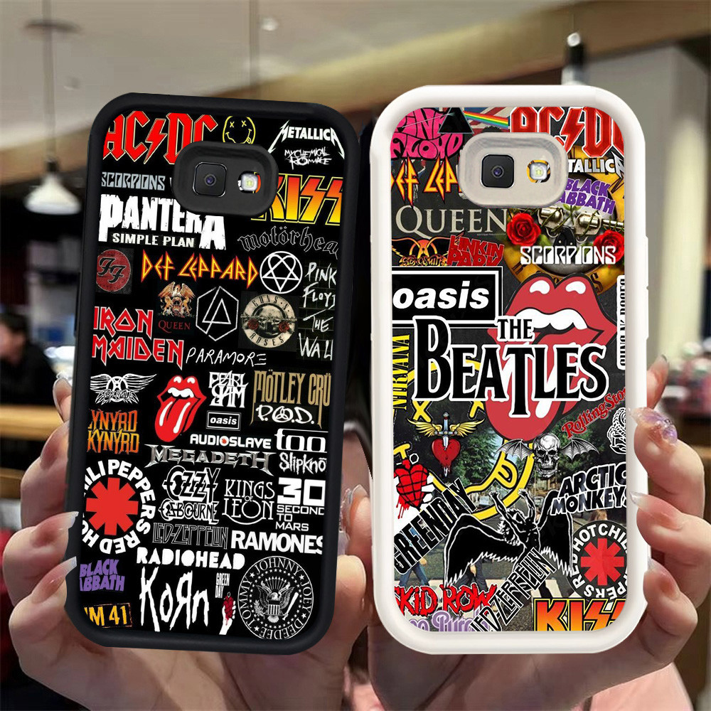 N63 Rock Silikon hitam putih Casing untuk Samsung J7 J2 J4 J6 Prime Plus Pro Case