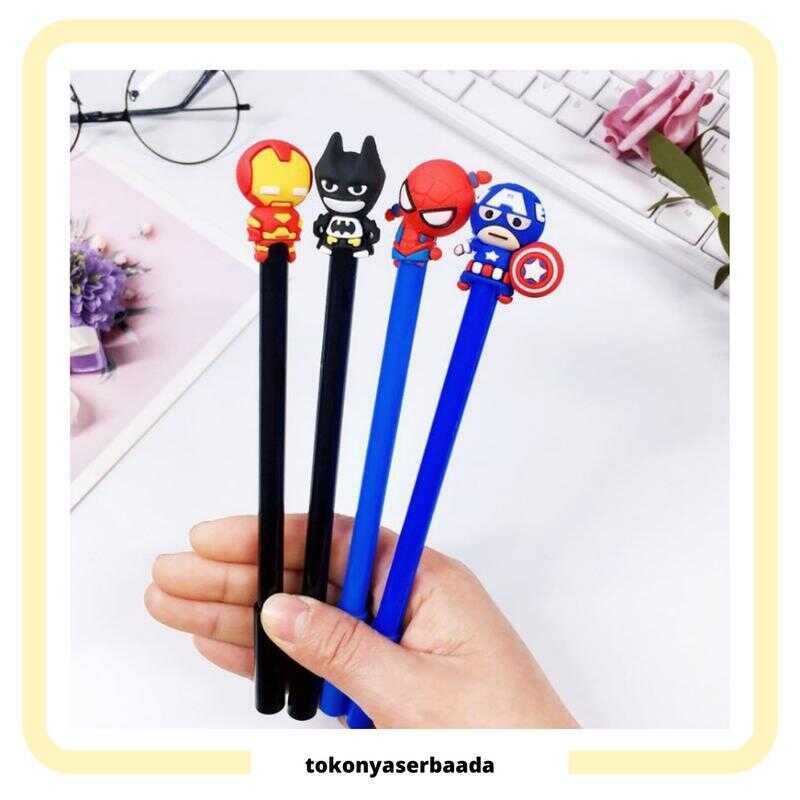

TSA Pena SuperHero Tinta Gel Lucu Alat Tulis Karakter Superhero 3D