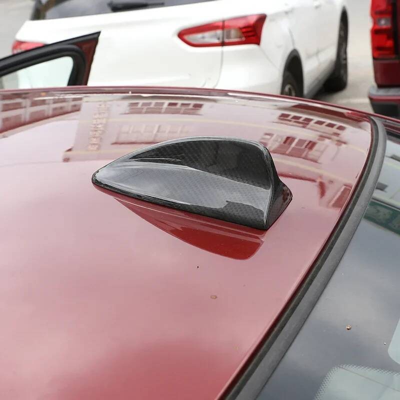 3 Untuk Seri E90 2007-2012 Penutup Antena Sirip Hiu Aksesori Dekoratif Eksterior Mobil Karbon Asli