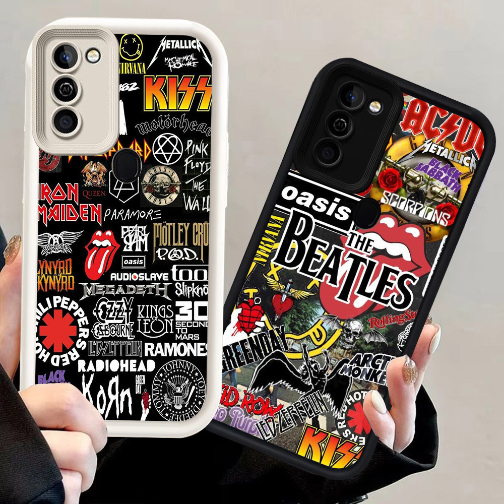 N63 Rock Silikon hitam putih Casing untuk Samsung A02 A11 M02S A21S A03S M02 A03 Core A02S A20S Case
