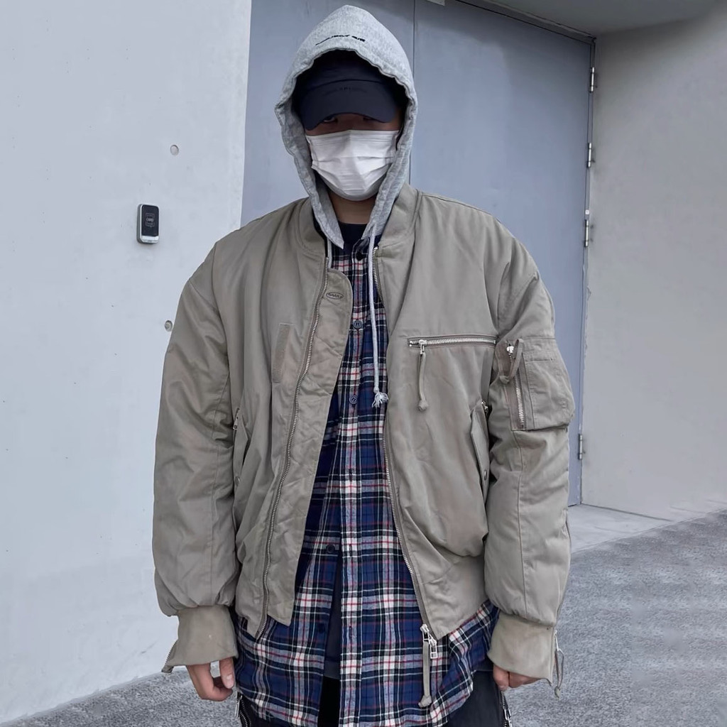 GRAILZ FK American High Street Loose Multi Pocket Flight Cotton Kasual Solid Color Trendy Brand Jack