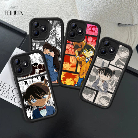Hp Clear Plating Detective Conan Casing untuk Xiaomi Redmi Note 13 14 12 Pro 5G silikon lunak Soft C