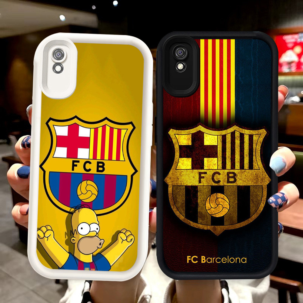 N122 FC Barcelona Silikon hitam putih Casing untuk Xiaomi Redmi 6A A1 Note 7 A2 9A 9T POCO M3 M4 Pro