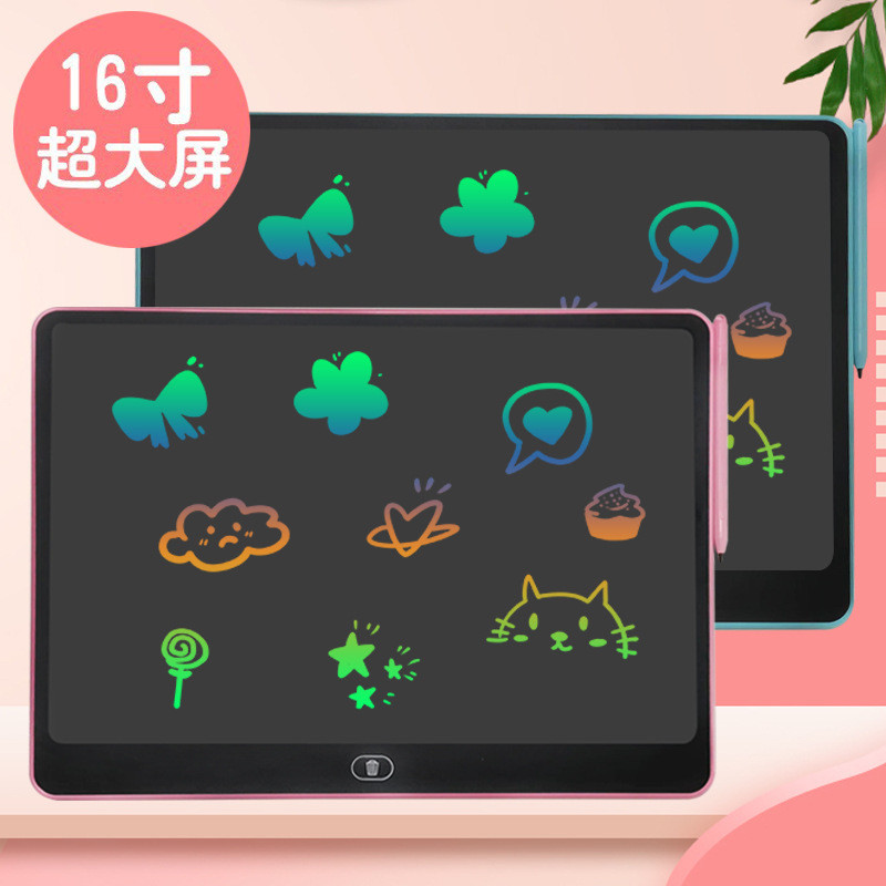 Papan Tulis LCD Elektronik Lukisan Anak  Papan 16 inci layar besar baru, tangan graffiti, lukisan an