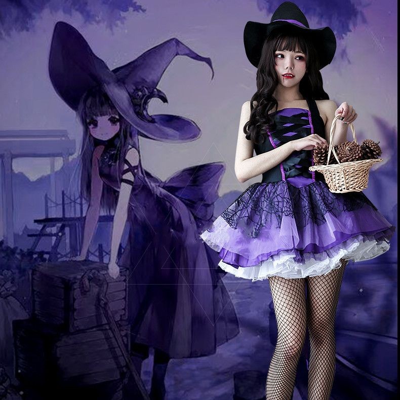 Princess Witch Purple Lolita Witch Lolita Jsk Costume Dress Halloween