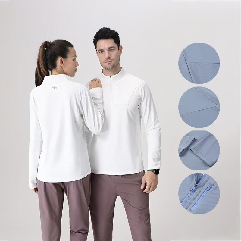 Jaket Olahraga  ALo yoga Musim gugur musim dingin setengah pelatih laki-laki d perempu acak ti gin z