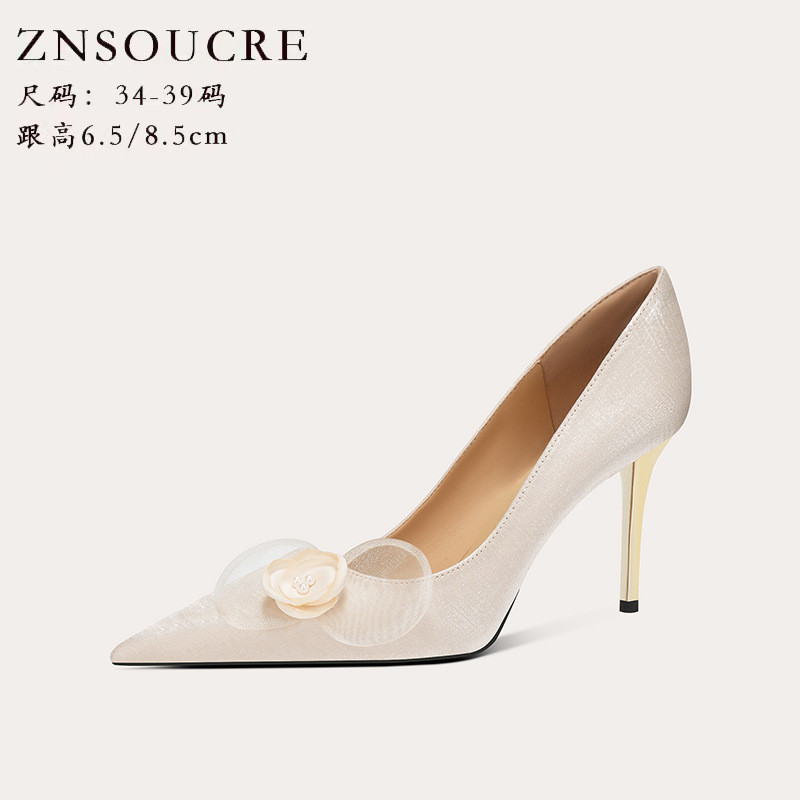 Sepatu 708-39 Nike Perancis mawar putih memalsukan wajah pernikahan gaun pengantin tinggi sepatu dom