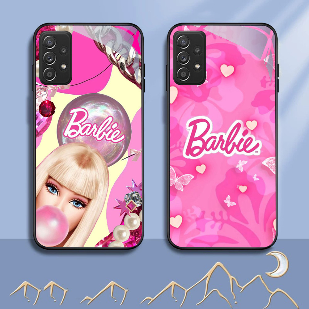 NC-8 Barbie Kaca Glass Case Untuk Samsung A52 A13 A33 A32 A72 A23 A53 A73 A52S