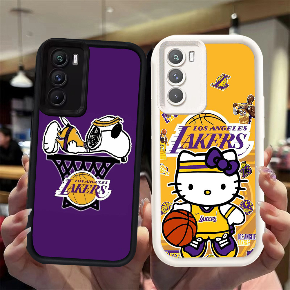 N27 Snoopy Kitty Silikon hitam putih Casing untuk OPPO A16 A54S A39 A37 A16S A83 Case