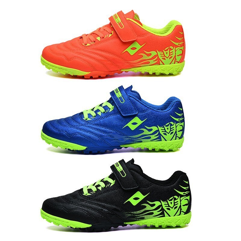 Sepatu Bola Remaja untuk Paku, dengan Velcro, Sepatu Latihan Sepak Bola Anak Laki-laki Import