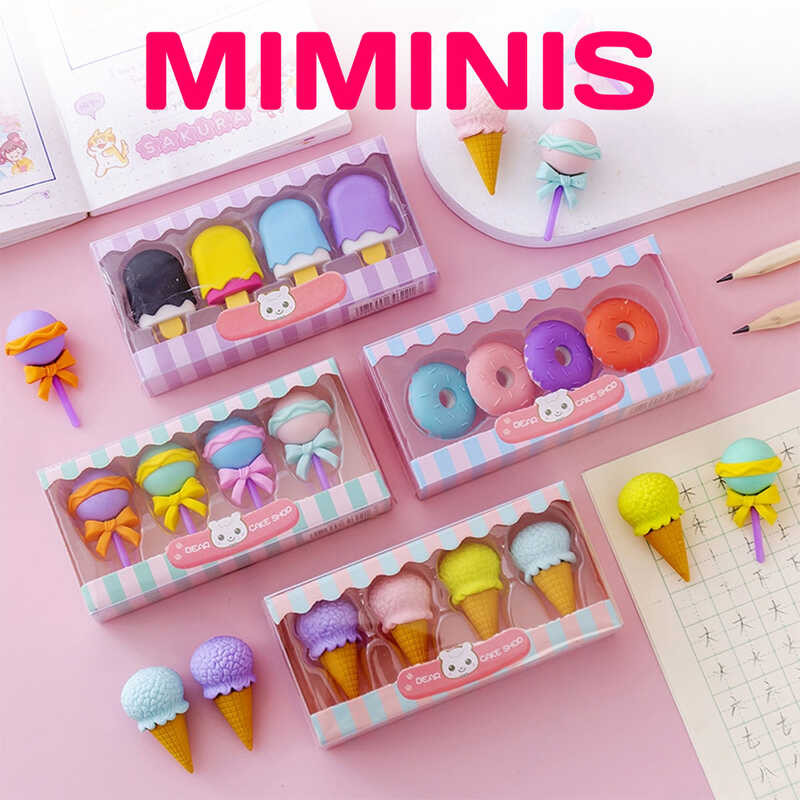 

Minimis - PENGHAPUS PENSIL H511 PENGHAPUS SET 4 IN 1 MODEL CUTE PENGHAPUS LUCU ERASER ICE CREAM