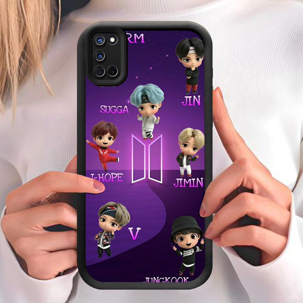 NA-11 BTS BT21 Shockproof Casing untuk OPPO A92 A94 A55 F19 A74 A52 F19S A95 A72