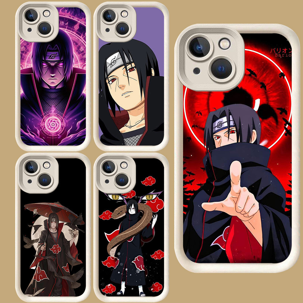 R61 Itachi Uchiha Casing untuk iPhone 8 7 Plus 6s 14 6 13 Pro Max Putih