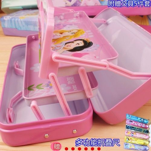 

Gratis pengiriman Kotak Alat Tulis Multifungsi Putih Salju Hadiah Kotak Pensil Buku Tiga Lapis Krea