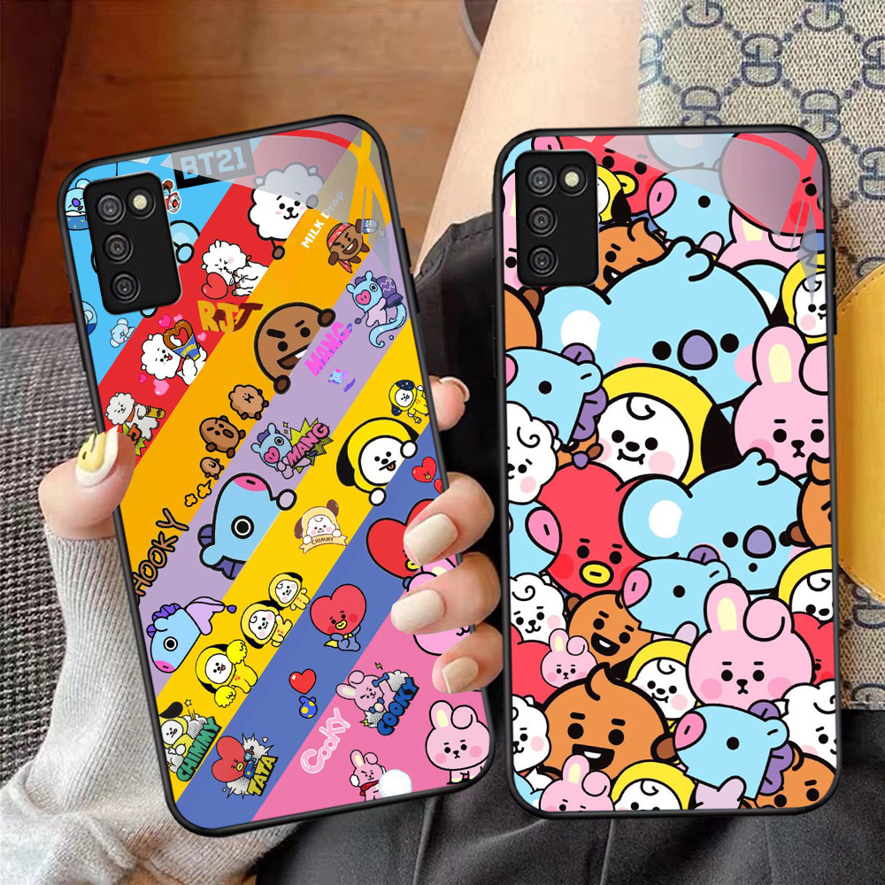 NC-14 BTS Kaca Glass Case Untuk Samsung A03S A71 M02S A02S A51