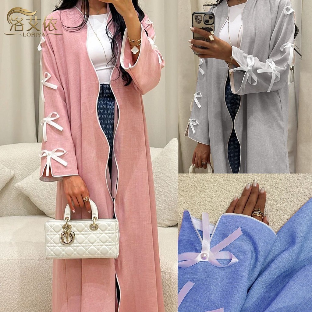 2024 Loriya Dubai Pure Beauty Bow Robe Dress abayaLR800