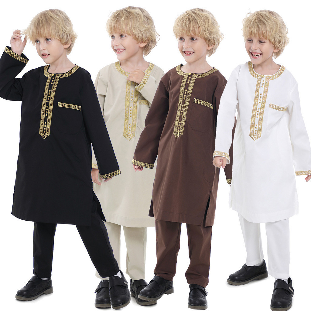 Teenage Boys Embroidered Robe Set, TH878