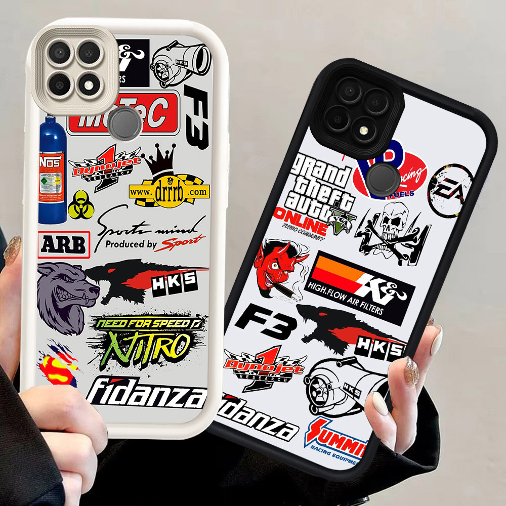N10 Super Silikon hitam putih Casing untuk Realme C21Y C21 C25Y Narzo 20 30A Case
