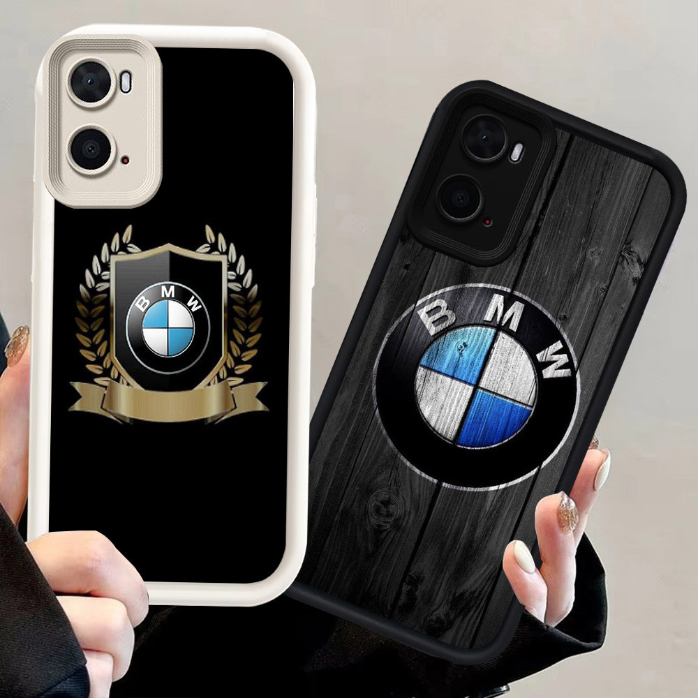 N51 B-M-W Silikon hitam putih Casing untuk Realme C33 C75 9i C67 OPPO A96 A36 A76 Case