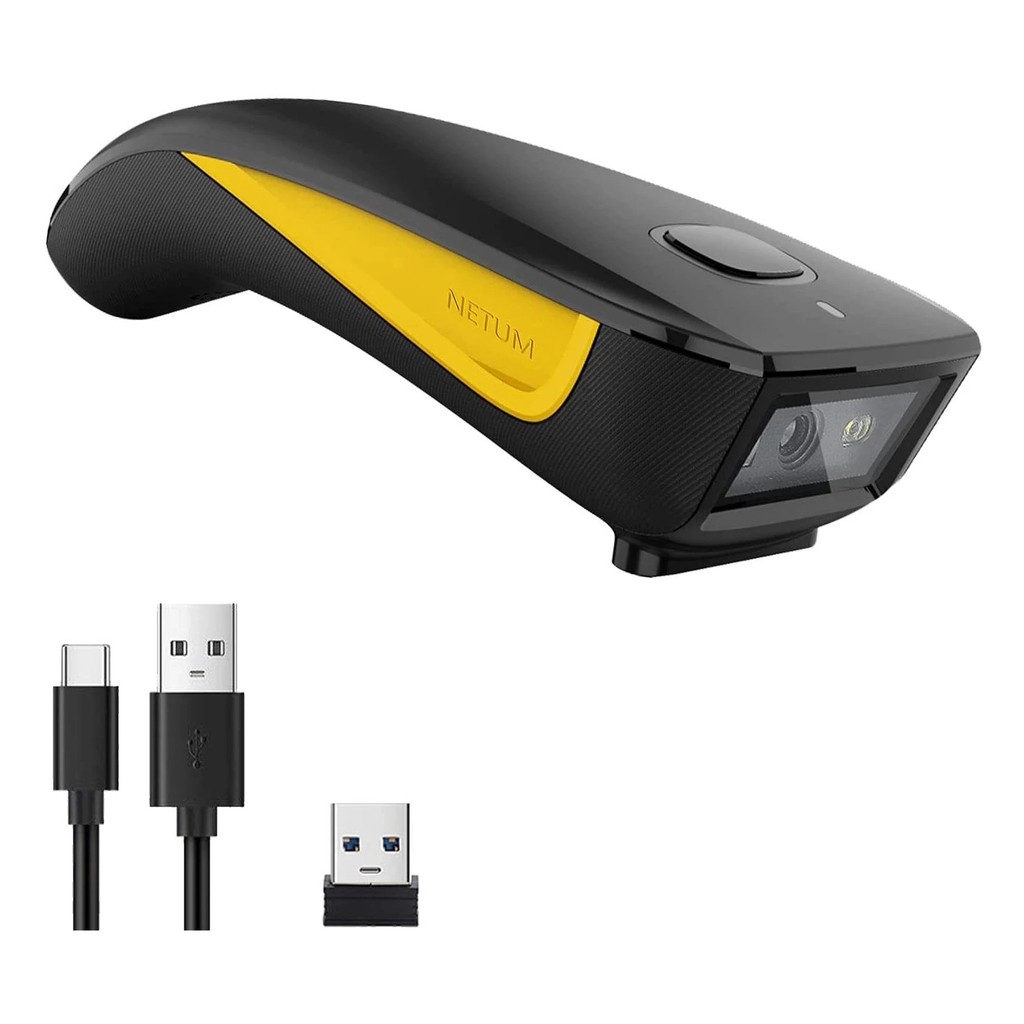 Scan Scanner QR Code Barcode Toko  NETUM C750 Bluetooth 2D tanpa kabel senjata pemindai kode bar QR