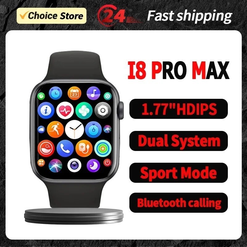 Smart Watch I8 Pro Max Answer Call Sport Fiess Tracker Custom Dial Smartwatch Men Women Gift For App